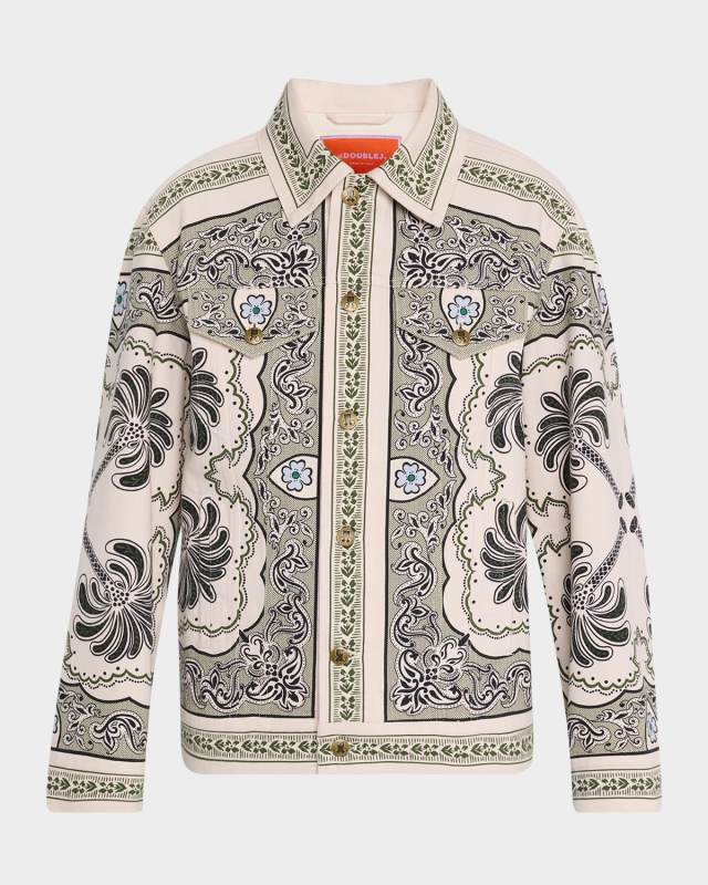 JJ Mirage-Print Jean Jacket